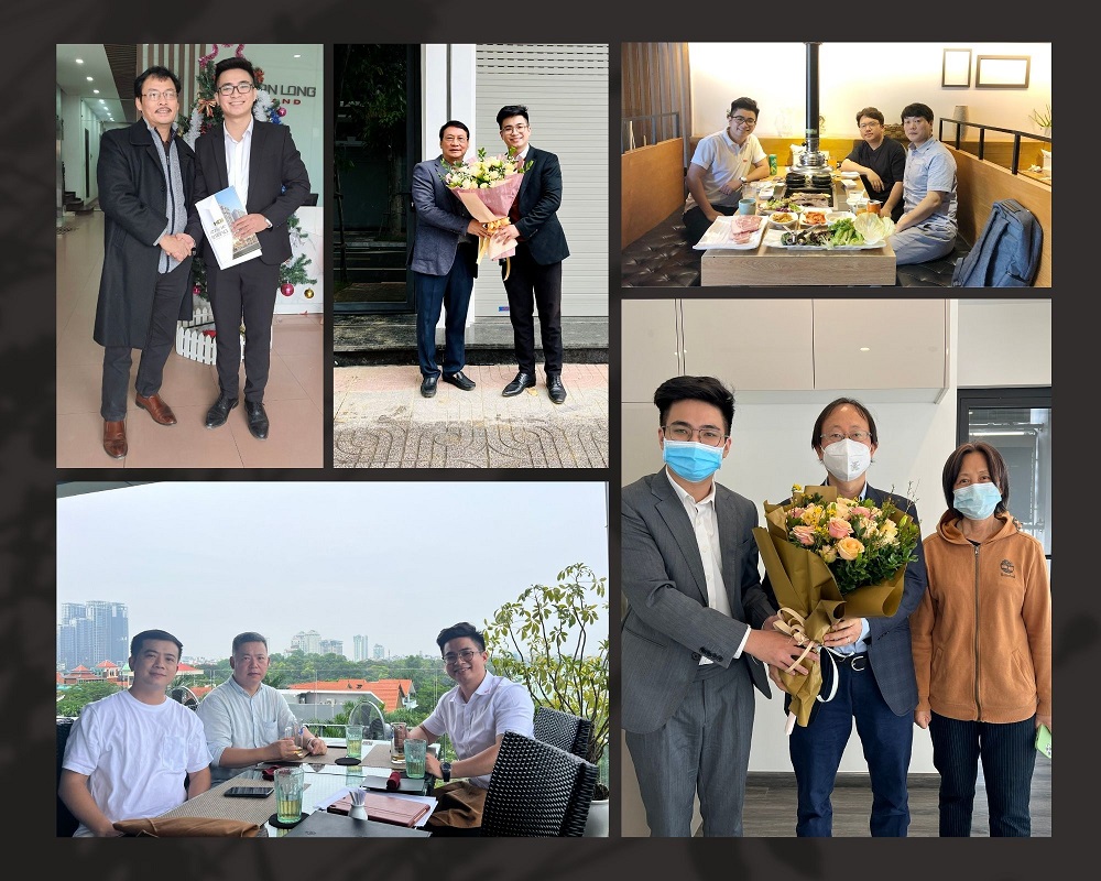 happy moments with clients of Harry