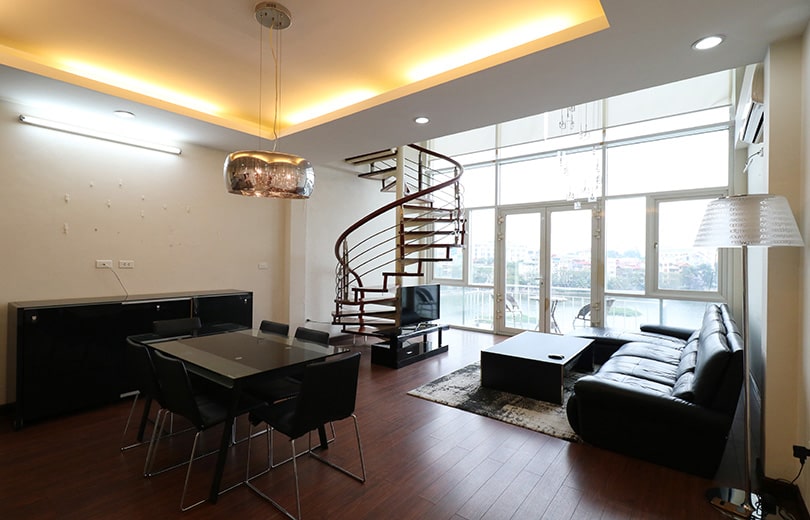 Head-turning lake view loft apartment for rent in Truc Bach, Hanoi CBD