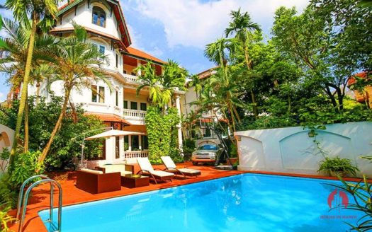 marvellous pool villa for rent in tay ho 1