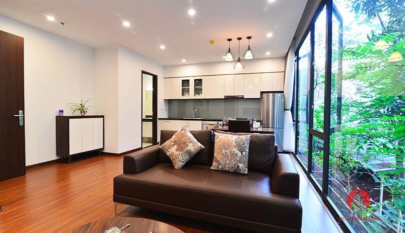 Modern bright 1BR serviced apartment for rent on Tu Hoa street 1