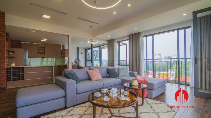 lake view penthouse for rent in tay ho 1