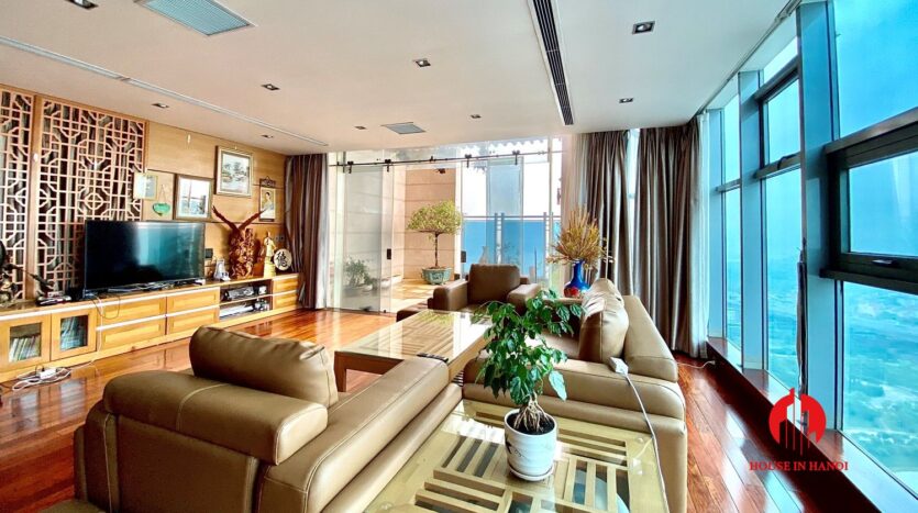 sky villa penthouse for rent in tay ho 7