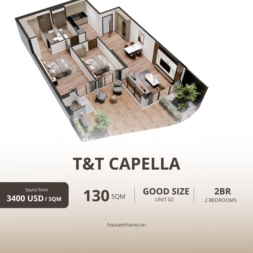2 bedroom with terrace in capella