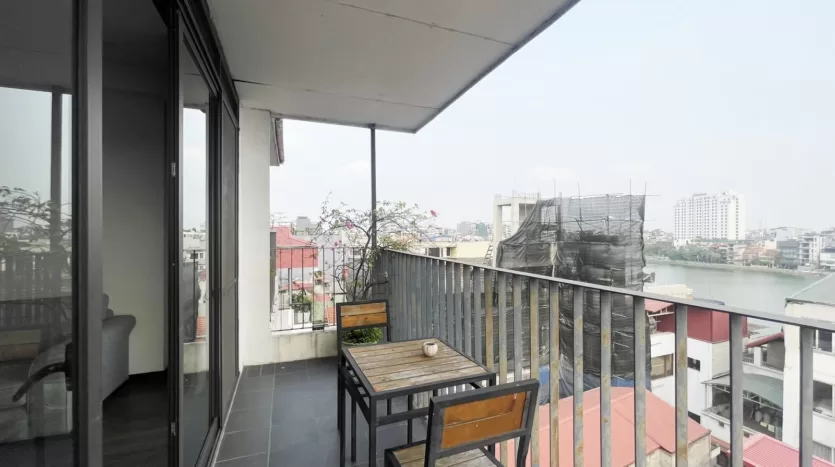 lake view 2 bedroom with lake view balcony on xuan dieu 2