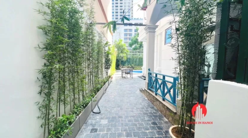 renovated pool villa for rent in tay ho 10