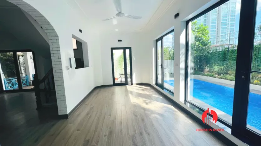 renovated pool villa for rent in tay ho 12