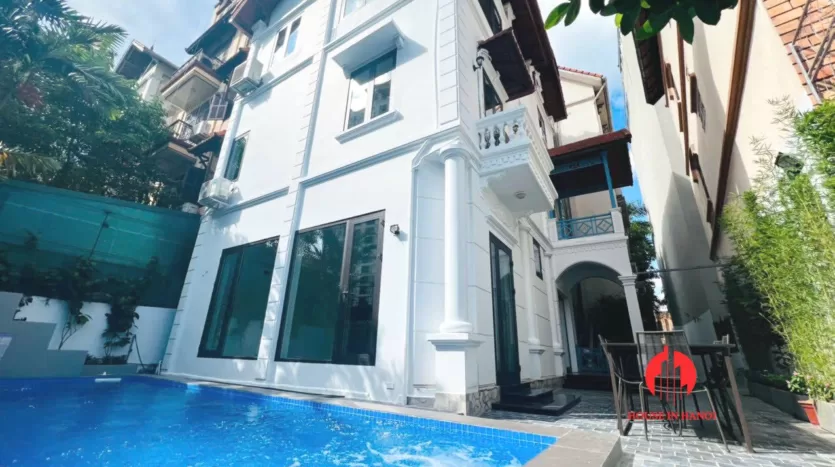 renovated pool villa for rent in tay ho 5
