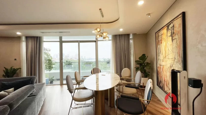 Nicely renovated 3 bedroom apartment with lake view in watermark tay ho (20)