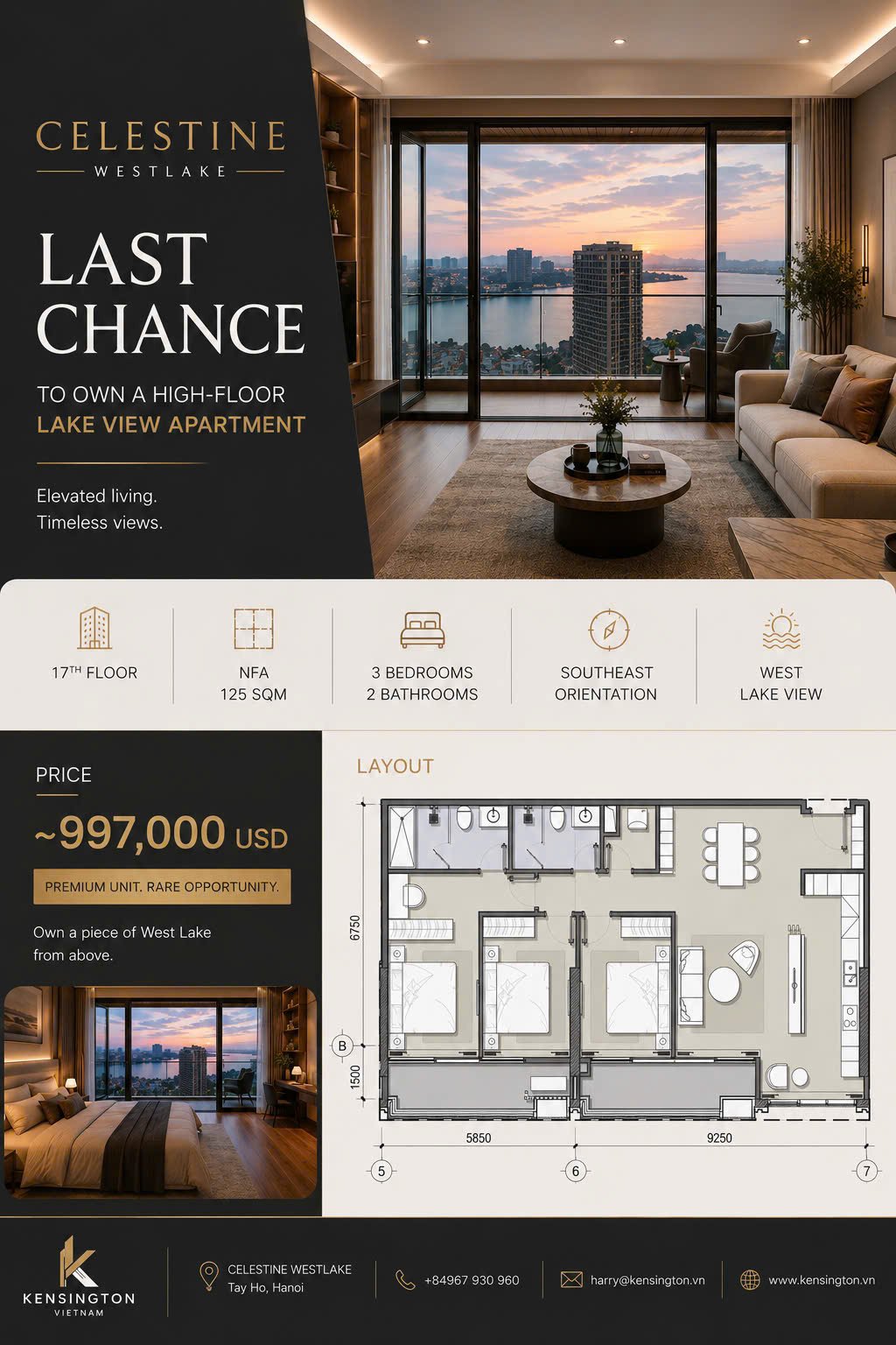 lake view apartment for sale in celestine westlake