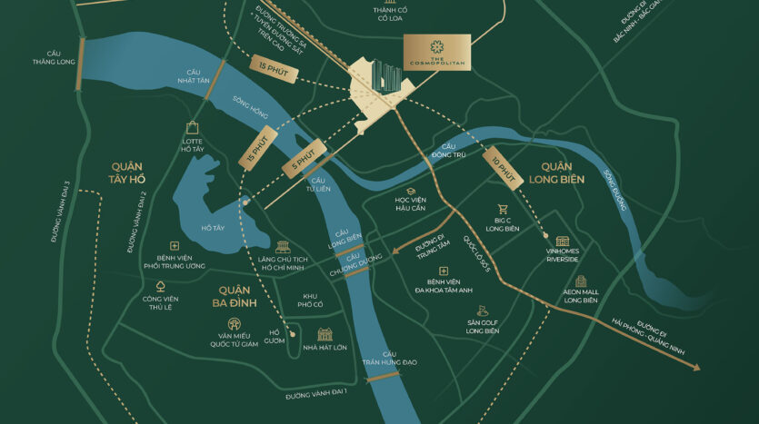 location of the cosmopolitan co loa apartment project