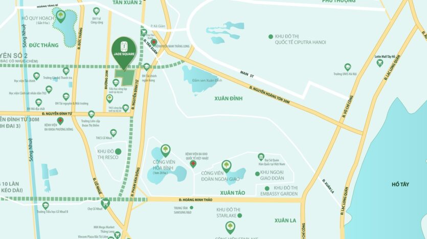 jade square apartment project location