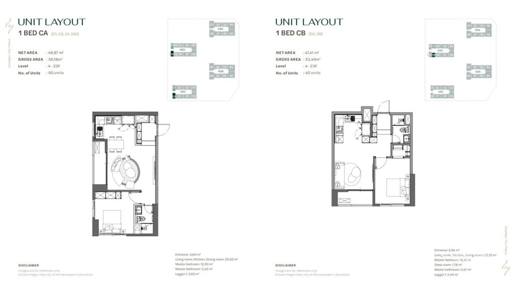 one bedroom layout in starlake the prime k8ct1