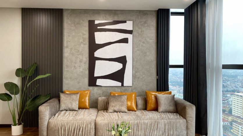 cozy & modern 3 bedroom apartment for rent in Mipec Rubik 360 Hanoi (1)