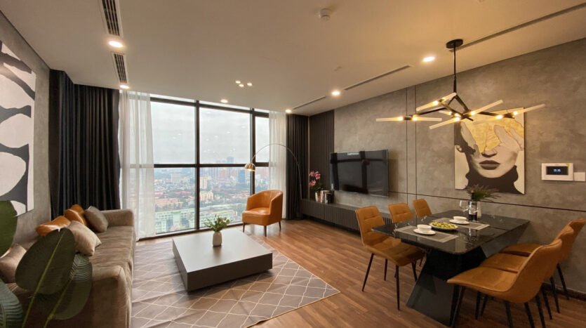 cozy & modern 3 bedroom apartment for rent in Mipec Rubik 360 Hanoi (10)