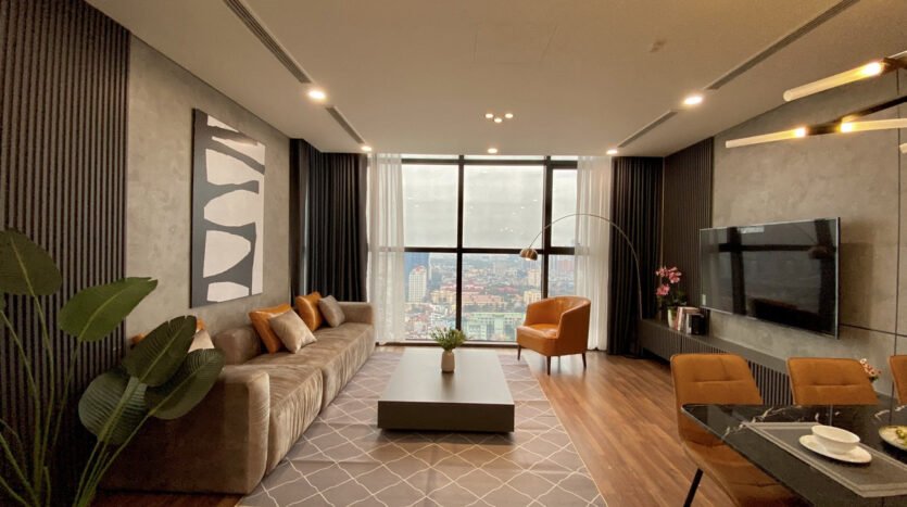 cozy & modern 3 bedroom apartment for rent in Mipec Rubik 360 Hanoi (2)