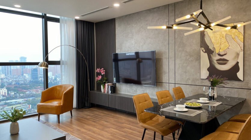 cozy & modern 3 bedroom apartment for rent in Mipec Rubik 360 Hanoi (5)