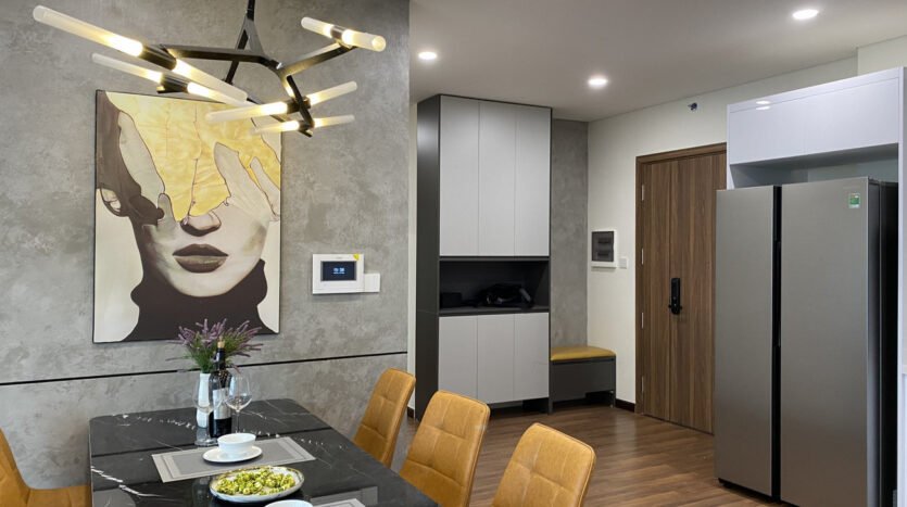 cozy & modern 3 bedroom apartment for rent in Mipec Rubik 360 Hanoi (8)